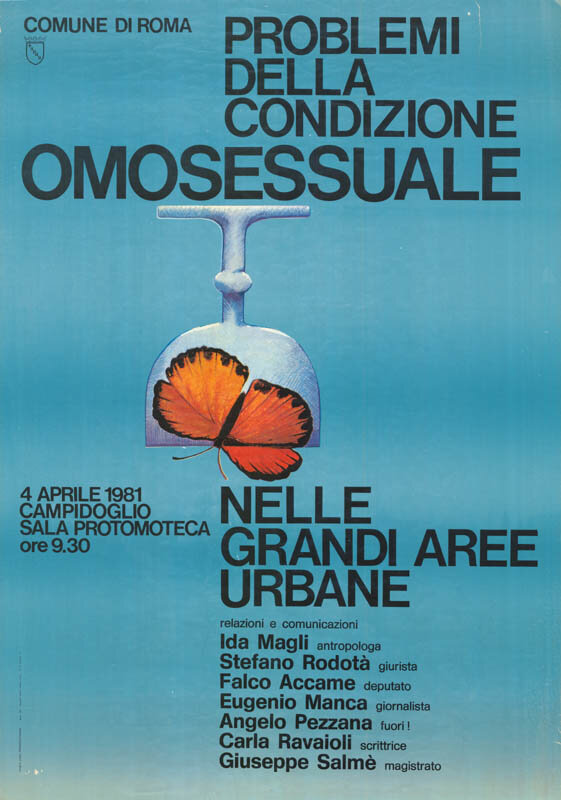 Problemi della condizione omosessuale nelle grandi aree urbane. Campidoglio Sala Protomoteca, 4 aprile 1981 