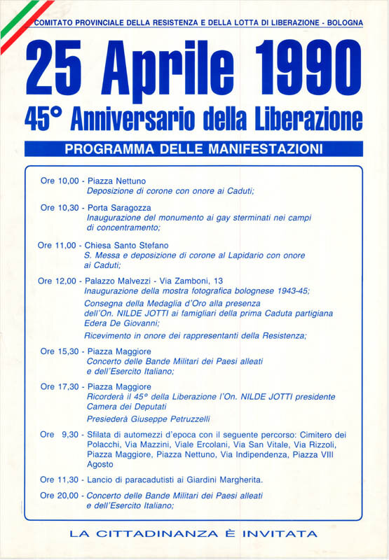 25 aprile 1990. 45° Anniversario della Liberazione (1990)