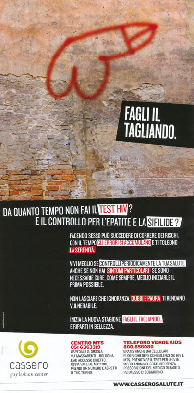 Fagli il tagliando. Da quanto tempo non fai il test HIV? E il controllo per l'epatite e la sifilide? (2009)